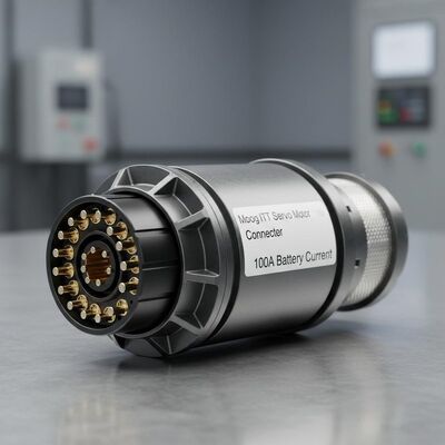 Moog ITT Servo Motor Connector with Battery Current Rating 1000V Voltage and Silver Gold-Plated Contacts for Industrial Automation