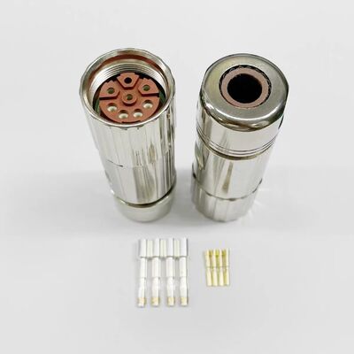 6-pin Threaded Type M23 Servo Motor Connector with Encoder Aviation Plug for Industrial Automation